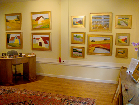 Justina's private gallery offers a quiet place to view her work